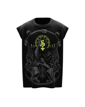 Chakra Black Boxy Unisex Vest